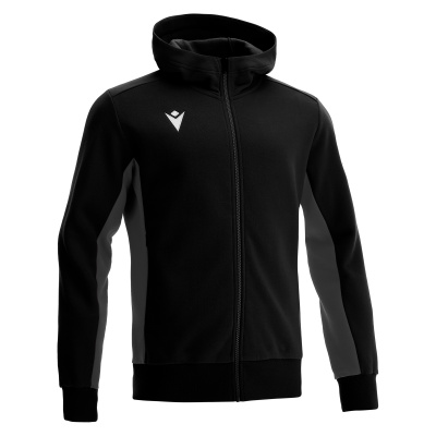 Олимпийка спортивная MACRON TRUMPET FULL ZIP HOODED SWEATSHIRT BLACK/ANTHRACITE