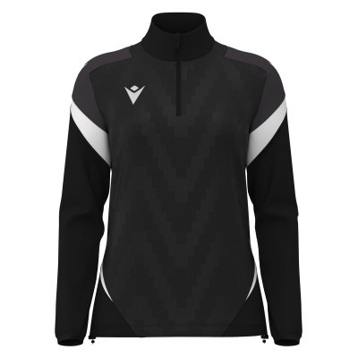 Толстовка тренировочная женская LEONA TRAINING 1/4 ZIP TOP BLACK/WHITE