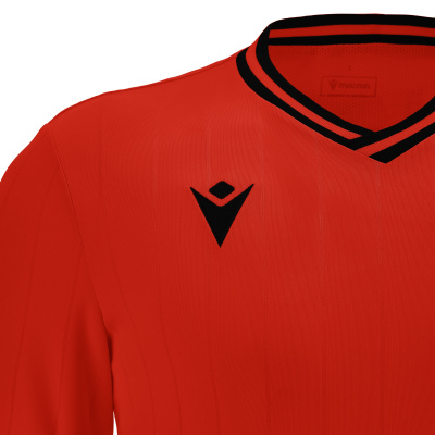 Футболка спортивная MACRON HALLEY SHIRT RED/BLACK