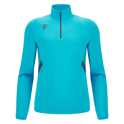 Толстовка тренировочная MACRON PIAVE TRAINING 1/4 ZIP TOP ANTHRACITE/NEON SKY