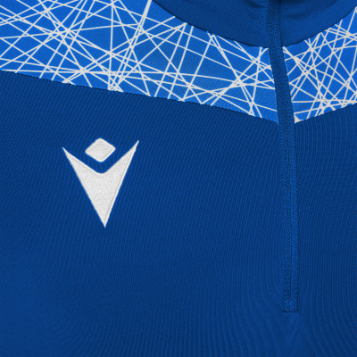 Толстовка тренировочная MACRON TIBER 1/4 ZIP TOP ROYAL BLUE/WHITE