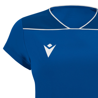Футболка спортивная женская MACRON ZINC SHIRT ROYAL BLUE/DARK ROYAL BLUE/WHITE