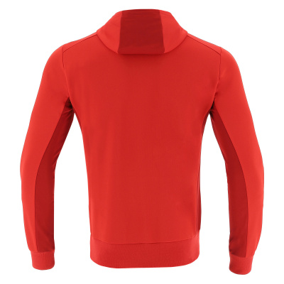 Толстовка спортивная MACRON ELECTRO HOODY POLYDIAGONAL RED