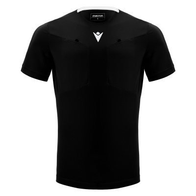 Футболка судейская проф. MACRON FRISK SHIRT BLACK/WHITE