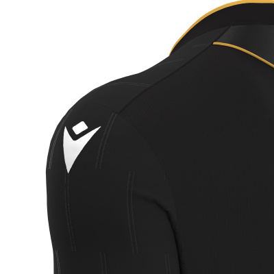Футболка судейская проф. MACRON MENDEZ ECO SHIRT BLACK/GOLD