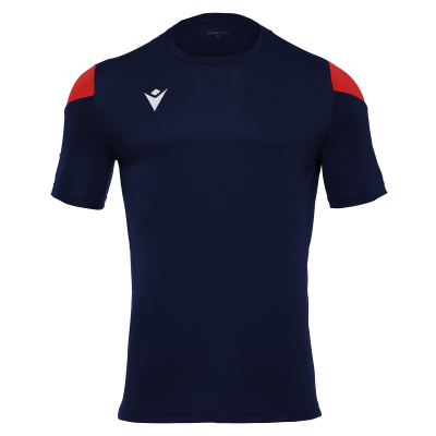 Футболка спортивная MACRON POLIS SHIRT NAVY/RED