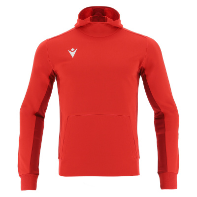 Толстовка спортивная MACRON ELECTRO HOODY POLYDIAGONAL RED