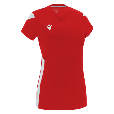 Футболка спортивная женская MACRON OXYGEN SHIRT RED/WHITE