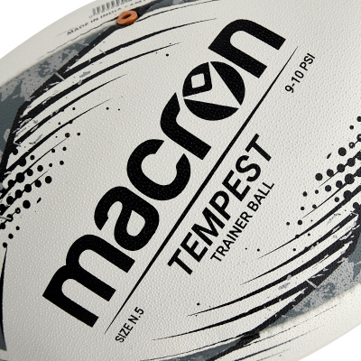 Мяч регбийный MACRON TEMPEST РАЗМЕР 5 WHITE/BLACK
