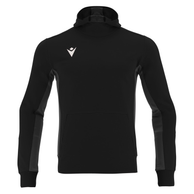 Толстовка спортивная MACRON ELECTRO HOODY POLYDIAGONAL BLACK