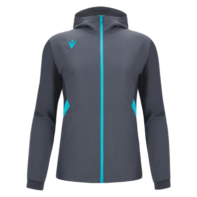 Олимпийка спортивная MACRON TIAMAT FULL LENGTH ZIP TOP ANTHRACITE/NEON SKY