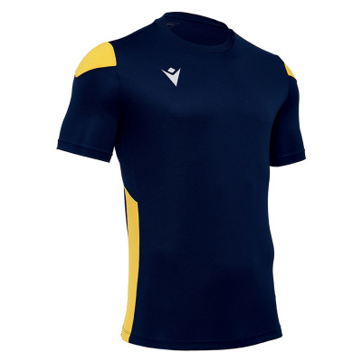 Футболка спортивная MACRON POLIS SHIRT NAVY/YELLOW