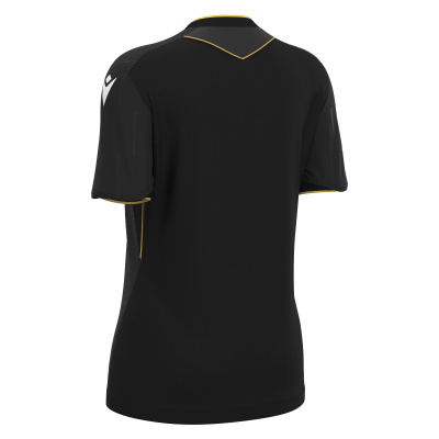 Футболка судейская проф. женская MACRON TESS ECO SHIRT SS BLACK/GOLD