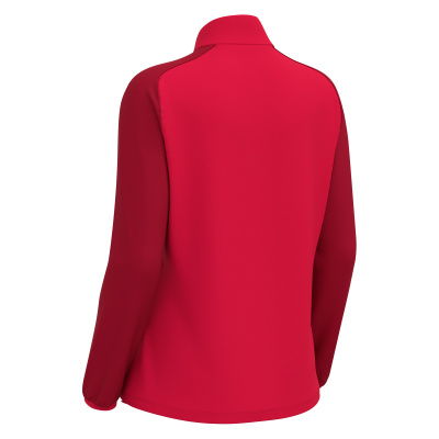 Толстовка тренировочная женская MACRON LENA TRAINING 1/4 ZIP TOP RED/DARK RED
