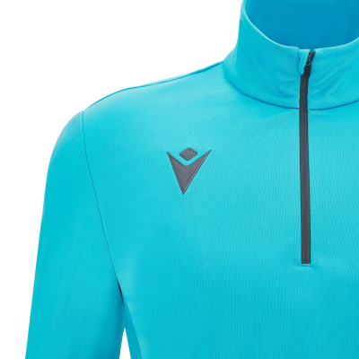 Толстовка тренировочная MACRON PIAVE TRAINING 1/4 ZIP TOP ANTHRACITE/NEON SKY