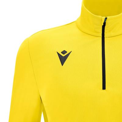 Толстовка тренировочная MACRON PIAVE TRAINING 1/4 ZIP TOP YELLOW/BLACK