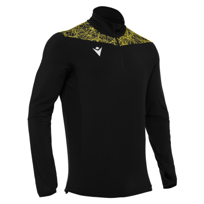 Толстовка тренировочная MACRON TIBER 1/4 ZIP TOP BLACK/YELLOW