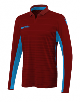 Футболка спортивная MACRON TABIT SHIRT LS CARDINAL/COLUMBIA
