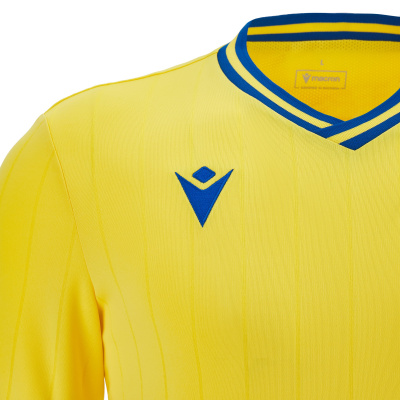 Футболка спортивная MACRON HALLEY SHIRT YELLOW/ROYAL BLUE