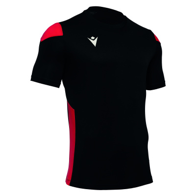 Футболка спортивная MACRON POLIS SHIRT BLACK/RED