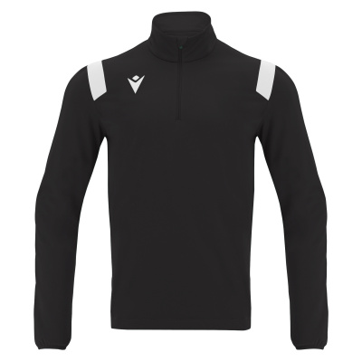 Толстовка тренировочная MACRON GANGE TRAINING 1/4 ZIP TOP BLACK/WHITE
