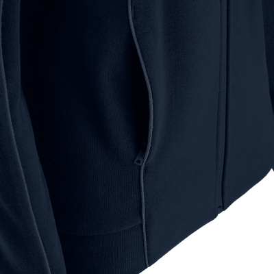Олимпийка спортивная женская MACRON BASS ECO SUSTAINABLE COTTON FULL ZIP HOODED SWEATSHIRT NAVY/LIGHT NAVY