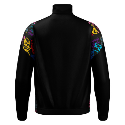 Олимпийка спортивная MACRON PROMETHEUS FULL LENGTH ZIP TOP BLACK/GRAFFITI