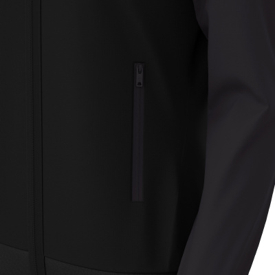 Олимпийка парадная женская MACRON ATLAS HOODY FULL LENGTH ZIP TOP BLACK/DARK GREY