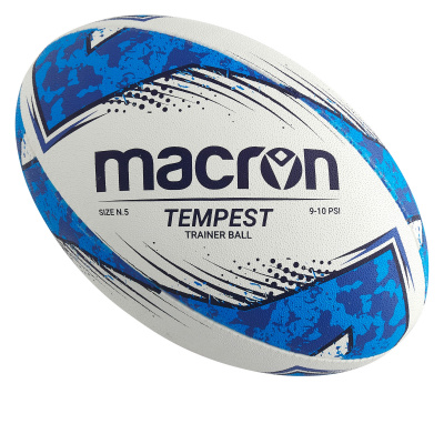 Мяч регбийный MACRON TEMPEST РАЗМЕР 4 WHITE/ROYAL BLUE