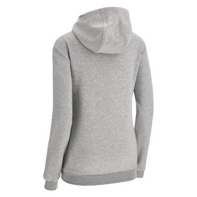 Олимпийка спортивная женская MACRON BASS ECO SUSTAINABLE COTTON FULL ZIP HOODED SWEATSHIRT GREY MELANGE/ANTHRACITE
