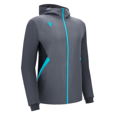 Олимпийка спортивная MACRON TIAMAT FULL LENGTH ZIP TOP ANTHRACITE/NEON SKY