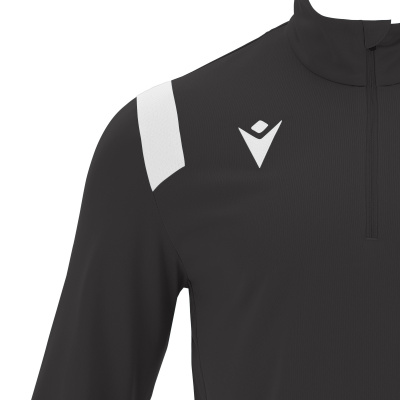 Толстовка тренировочная MACRON GANGE TRAINING 1/4 ZIP TOP BLACK/WHITE