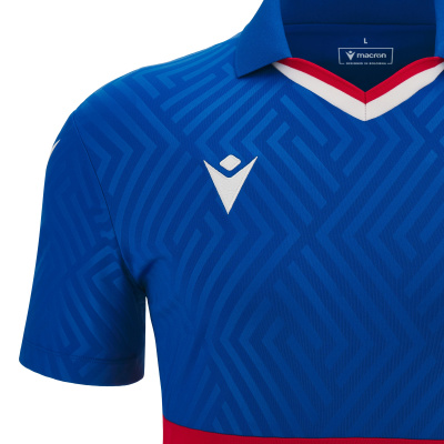 Футболка спортивная MACRON CHARON ECO SHIRT ROYAL BLUE/RED/WHITE