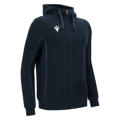 Худи MACRON STAGE ECO SUSTAINABLE COTTON FULL ZIP HOODED SWEATSHIRT NAVY/LIGHT NAVY