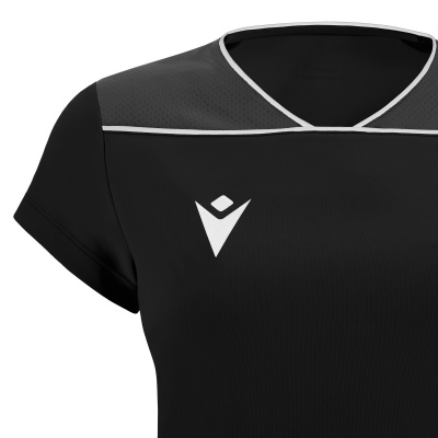 Футболка спортивная женская MACRON ZINC SHIRT BLACK/DARK GREY/WHITE