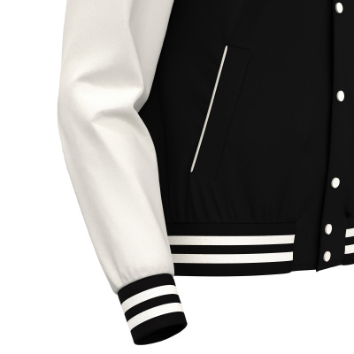 Куртка спортивная MACRON FIDDLE VARSITY COLLEGE JACKET BLACK/OFFWHITE
