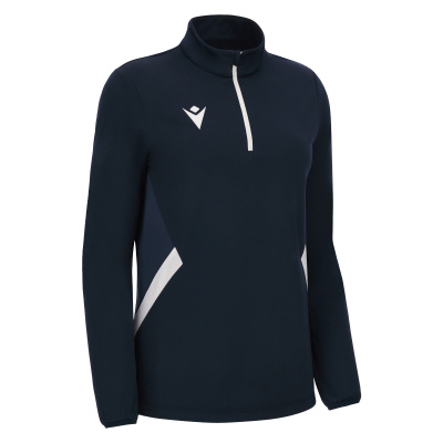 Толстовка тренировочная женская MACRON MAIRA TRAINING 1/4 ZIP TOP NAVY/WHITE