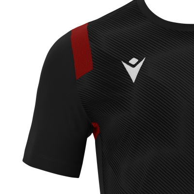 Футболка спортивная MACRON RODDERS SHIRT BLACK/RED