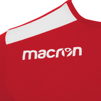 Футболка спортивная х/б MACRON FLUTE T-SHIRT RED/WHITE
