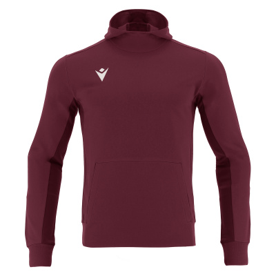 Толстовка спортивная MACRON ELECTRO HOODY POLYDIAGONAL CARDINAL