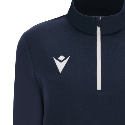 Толстовка тренировочная женская MACRON MAIRA TRAINING 1/4 ZIP TOP NAVY/WHITE