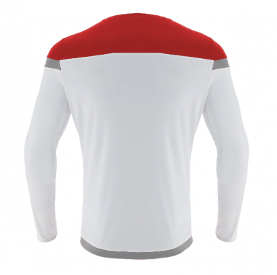 Футболка спортивная MACRON TITAN SHIRT LS WHITE/RED