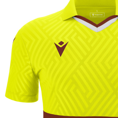 Футболка спортивная MACRON CHARON ECO SHIRT NEON YELLOW/CARDINAL/WHITE