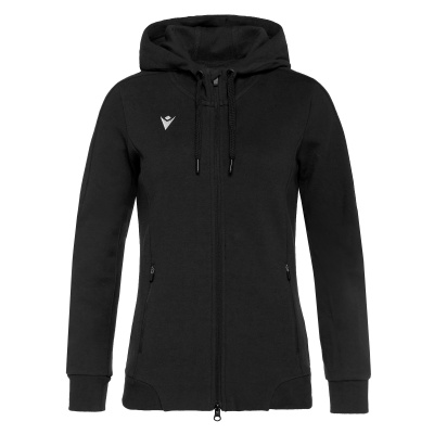 Олимпийка спортивная женская MACRON LYRE FULL LENGHT ZIP HOODED SWEATSHIRT BLACK