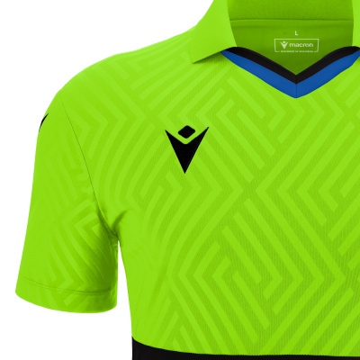 Футболка спортивная MACRON CHARON ECO SHIRT NEON GREEN/BLACK/ROYAL BLUE