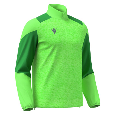 Толстовка тренировочная MACRON CUZCO TRAINING 1/4 ZIP TOP NEON GREEN/GREEN