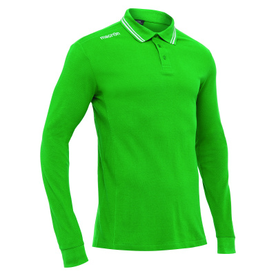 Поло-лонгслив парадное MACRON LOIRA POLO GREEN/WHITE