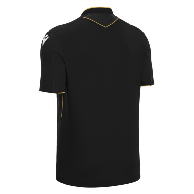 Футболка судейская проф. MACRON MENDEZ ECO SHIRT BLACK/GOLD