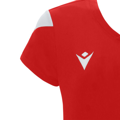 Футболка спортивная женская MACRON OXYGEN SHIRT RED/WHITE