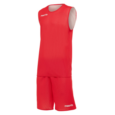 Комплект баскетбольный MACRON X400 SET REVERSIBLE RED/WHITE